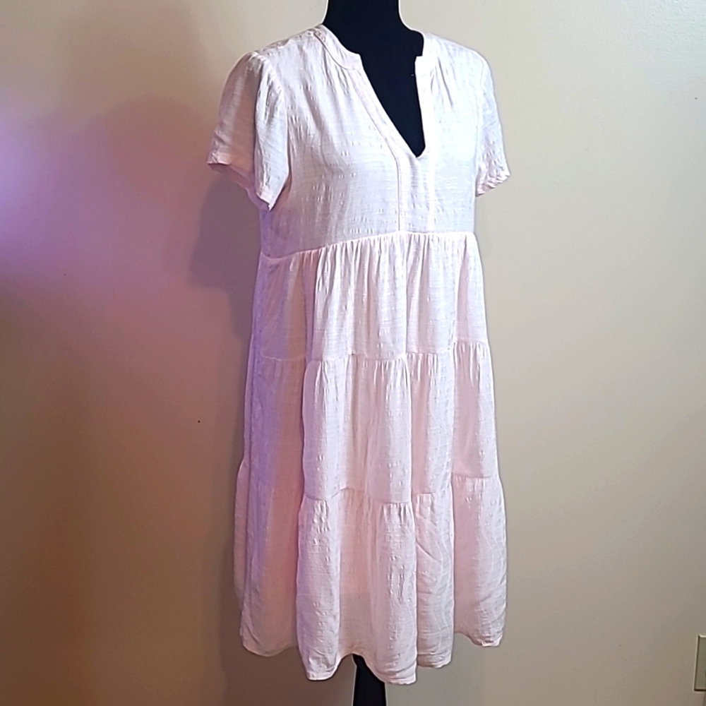 Maeve by Anthropologie Pink Baby Doll Mini Dress size M